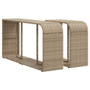 opbevaringshylder 2 stk. polyrattan beige