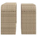 opbevaringshylder 2 stk. polyrattan beige