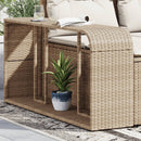 opbevaringshylder 2 stk. polyrattan beige