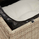 havestol med hynder uden armlæn polyrattan beige