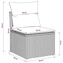 havestol med hynder uden armlæn polyrattan beige
