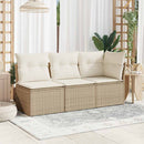 hjørnemodul til havesofa med hynder polyrattan beige