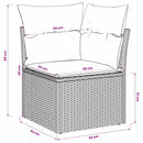 hjørnemodul til havesofa med hynder polyrattan beige