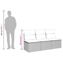 3-personers havesofa med hynder polyrattan beige