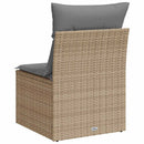 sofamodul til haven med hynder polyrattan beige