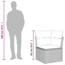 hjørnemodul til havesofa med hynder polyrattan beige