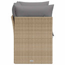 2-personers havesofa med hynder polyrattan beige