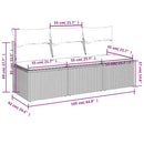 3-personers havesofa med hynder polyrattan beige