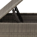 haveskammel med hynde 55x55x37 cm polyrattan grå