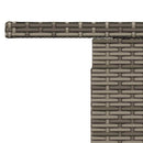havebord med glastop 100x55x73 cm polyrattan grå