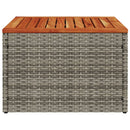 havebord 55x55x37 cm polyrattan og akacietræ grå