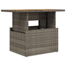 havebord 100x55x73 cm polyrattan og akacietræ grå