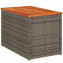 havesideborde 2 stk. 55x34x37 cm polyrattan og massivt træ grå