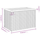havesideborde 2 stk. 55x34x37 cm polyrattan og massivt træ grå
