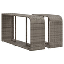 opbevaringshylder 2 stk. polyrattan grå