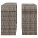 opbevaringshylder 2 stk. polyrattan grå