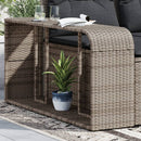 opbevaringshylder 2 stk. polyrattan grå