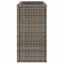 havesidebord med glastop 58x27,5x55 cm polyrattan grå