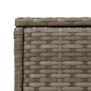 havesidebord med glastop 58x27,5x55 cm polyrattan grå