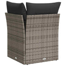 hjørnemodul til havesofa med hynder polyrattan grå