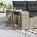 opbevaringshylder 2 stk. polyrattan lysegrå