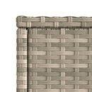 havesidebord med glastop 58x27,5x55 cm polyrattan lysegrå