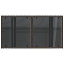 havebord med glastop 100x55x73 cm polyrattan brun