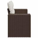 2-personers havesofa med hynder polyrattan brun
