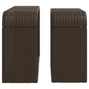 opbevaringshylder 2 stk. polyrattan brun
