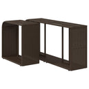 opbevaringshylder 2 stk. polyrattan brun