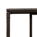 opbevaringshylder 2 stk. polyrattan brun