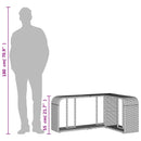 opbevaringshylder 2 stk. polyrattan brun
