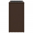 havesidebord med glastop 58x27,5x55 cm polyrattan brun