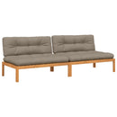 midtermoduler til pallesofa 2 stk. med hynder massivt akacietræ