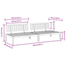 midtermoduler 2 stk. til pallesofa massivt akacietræ
