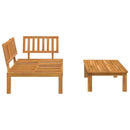 sofamoduler 2 stk. til pallesofa massivt akacietræ