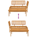 sofamoduler 2 stk. til pallesofa massivt akacietræ