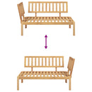 hjørnemodul til pallesofa massivt akacietræ