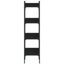 bogreol med 4 hylder 35x30x138,5 cm konstrueret træ sort