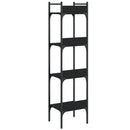 bogreol med 4 hylder 35x30x138,5 cm konstrueret træ sort