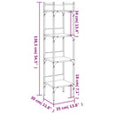 bogreol med 4 hylder 35x30x138,5 cm konstrueret træ sort