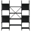 bogreol 155,5x24x166,5 cm konstrueret træ sort