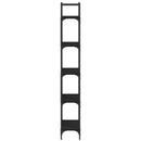 bogreol med 5 hylder 60,5x24x166,5 cm konstrueret træ sort