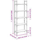 bogreol med 5 hylder 60,5x24x166,5 cm konstrueret træ sort