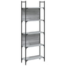 bogreol 60,5x24x166,5 cm 5 hylder konstrueret træ grå sonoma-eg