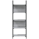 bogreol 60,5x24x166,5 cm 5 hylder konstrueret træ grå sonoma-eg