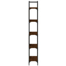 bogreol 60,5x24x166,5 cm 5 hylder konstrueret træ brunt eg