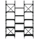 bogreol 127,5x28,5x172,5 cm konstrueret træ sort