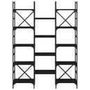 bogreol 127,5x28,5x172,5 cm konstrueret træ sort