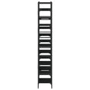 bogreol 127,5x28,5x172,5 cm konstrueret træ sort